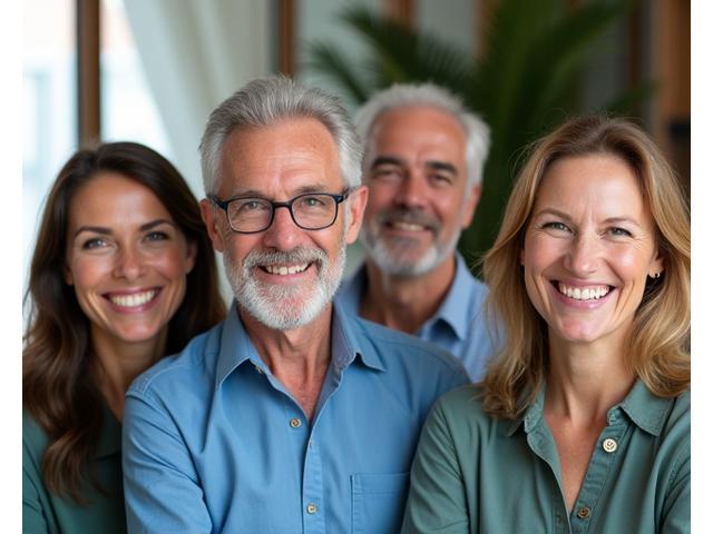 Diverse group of Vitalis Bloom certified health coaches smiling confidently and professionally